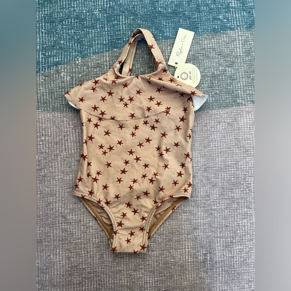 Rylee + Cru Ruffle One piece Starfish 18-24M